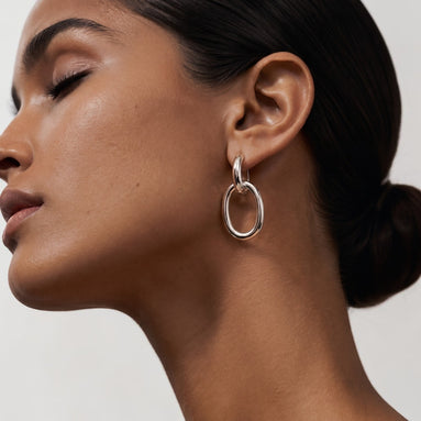 Aretes Herencia de plata .925, detalle del óvalo artesanal