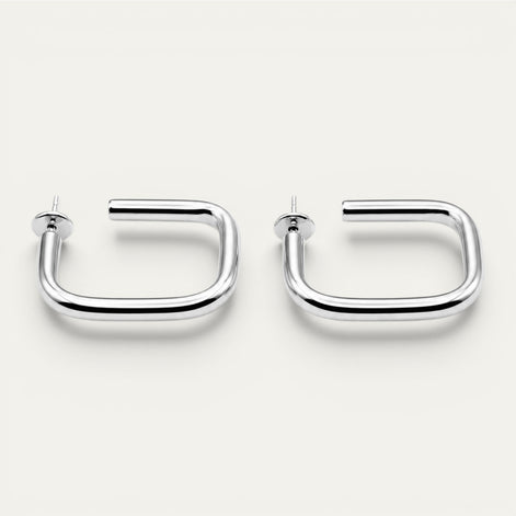Aretes Intención de plata esterlina .925 de PEONIA