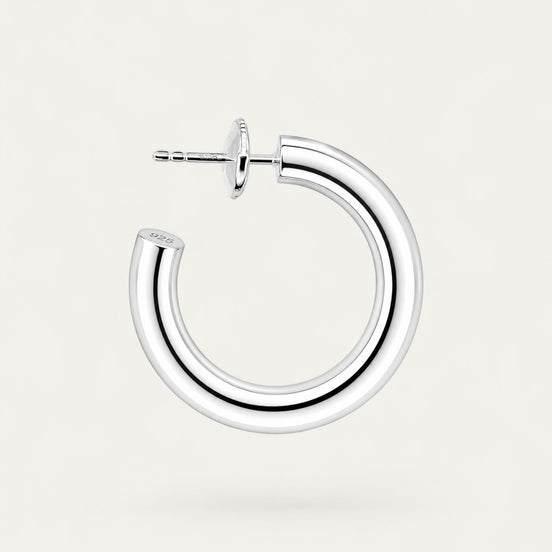 Arracadas Libertad chicas de plata .925, detalle del acabado