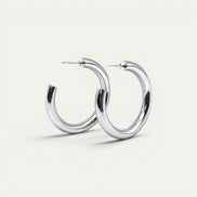 Arracadas Libertad grandes de plata esterlina .925 de PEONIA