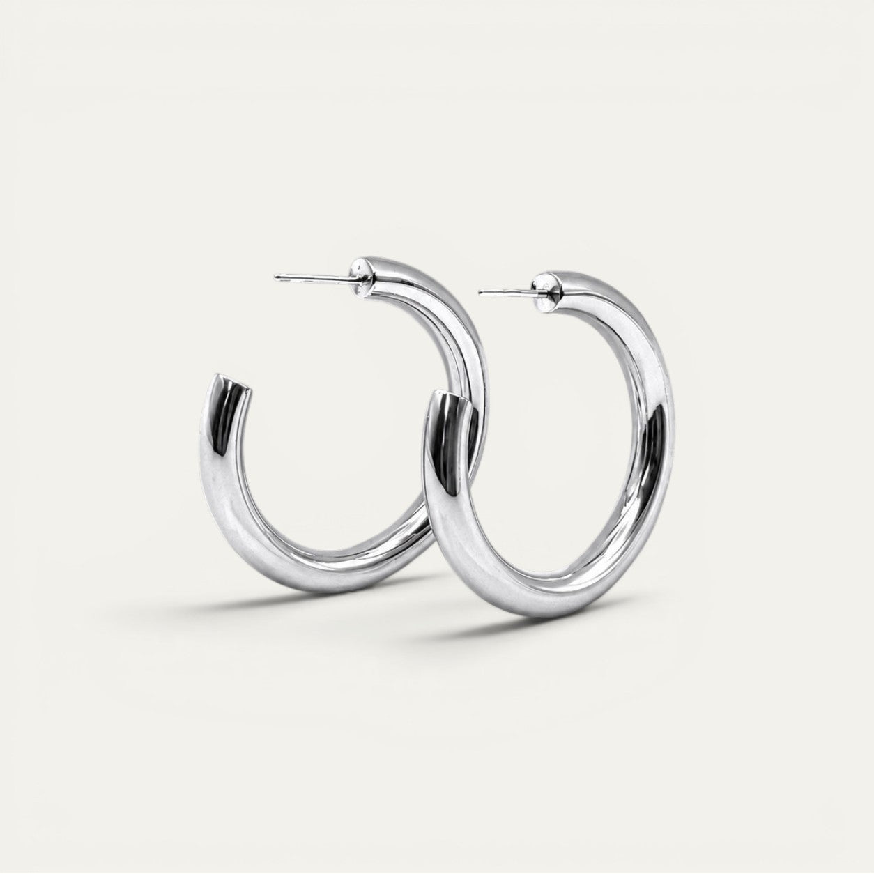 Arracadas Libertad grandes de plata esterlina .925 de PEONIA