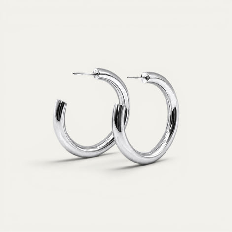 Arracadas Libertad grandes de plata esterlina .925 de PEONIA