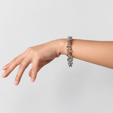 Pulsera Memoria de plata .925 de PEONIA, vista completa