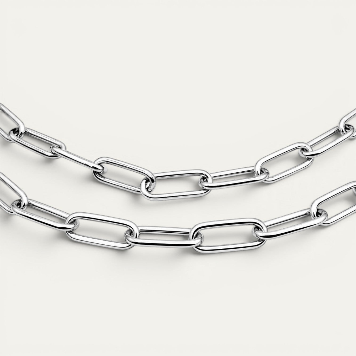 Collar Presencia de plata .925, detalle de la cadena