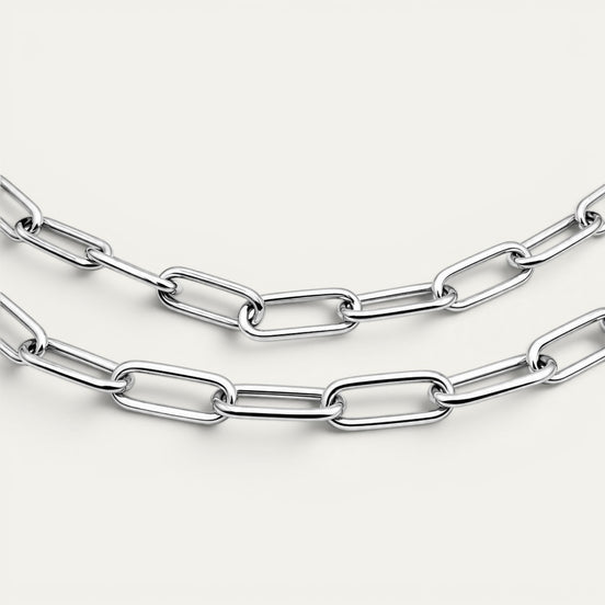 Collar Presencia de plata .925, detalle de la cadena